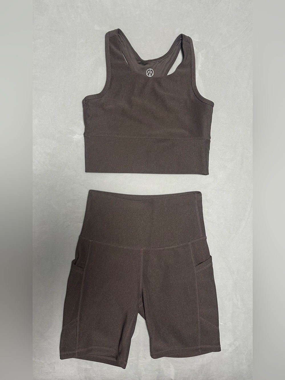 Move Theology Brown Sports Bra & High-Waist Leggings Set